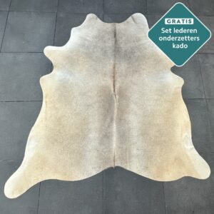 Kuhfell Teppich Champagner grau Detailansicht natürliche Zeichnung