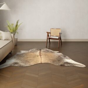 Natürliches Rinderfell natürlich 220x200 cm Nahaufnahme Fell-Muster