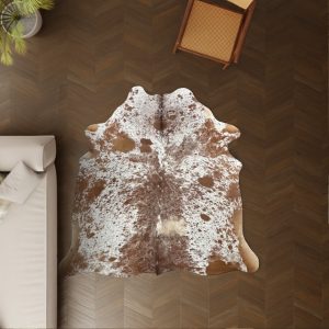 Kuhfell Salt and Pepper 200x170 cm Klein als Wohnzimmer Teppich