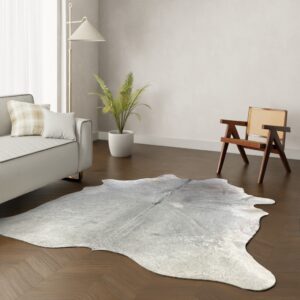 Echtes Kuhfell dunkelgrau 230x200 cm - Natürliches Rinderfell