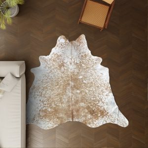 Kuhfell Salt and Pepper 250x230 cm Riesig als Wohnzimmer Teppich