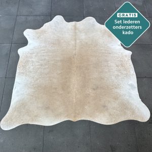 Kuhfell Teppich beige Detailansicht natürliche Zeichnung