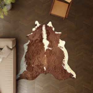 Kuhfell rotbraun 220x190 cm als Wohnzimmer Teppich