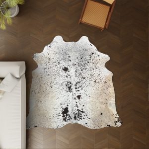 Kuhfell Salt and Pepper 220x190 cm als Wohnzimmer Teppich