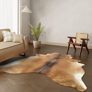 Echtes Kuhfell braun 240x190 cm XL Extra groß - Natürliches Rinderfell