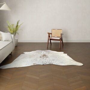 Natürliches Rinderfell Salt and Pepper 210x200 cm Nahaufnahme Fell-Muster