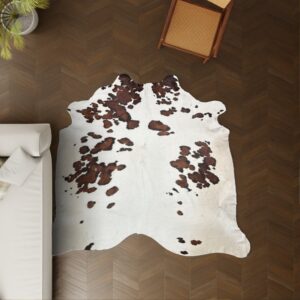 Kuhfell Tricolor 230x210 cm als Wohnzimmer Teppich