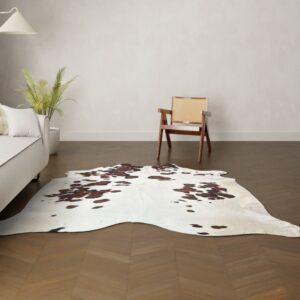 Natürliches Rinderfell Tricolor 230x210 cm Nahaufnahme Fell-Muster