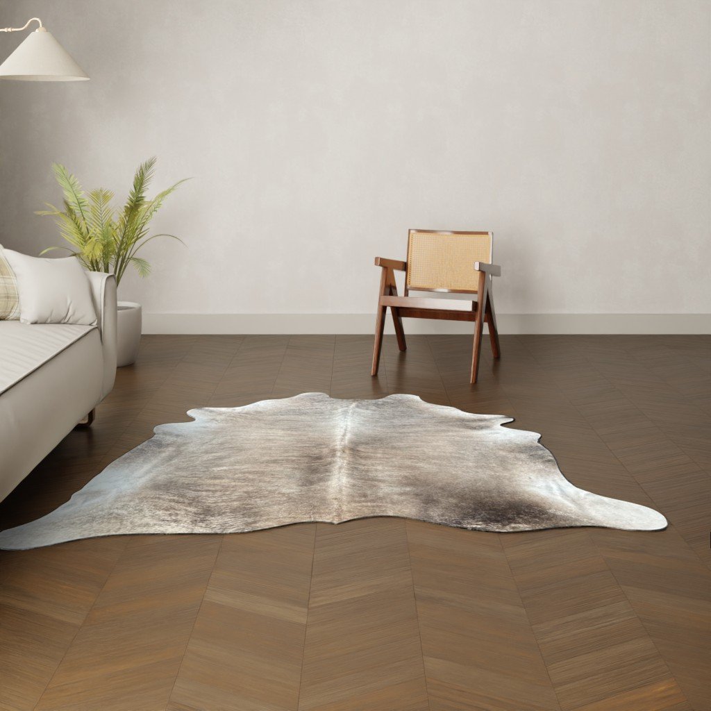 Kuhfell Teppich gestromt natürliche Maserung 210x200 cm