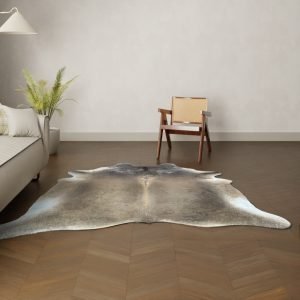 Natürliches Rinderfell natürlich 220x190 cm Nahaufnahme Fell-Muster