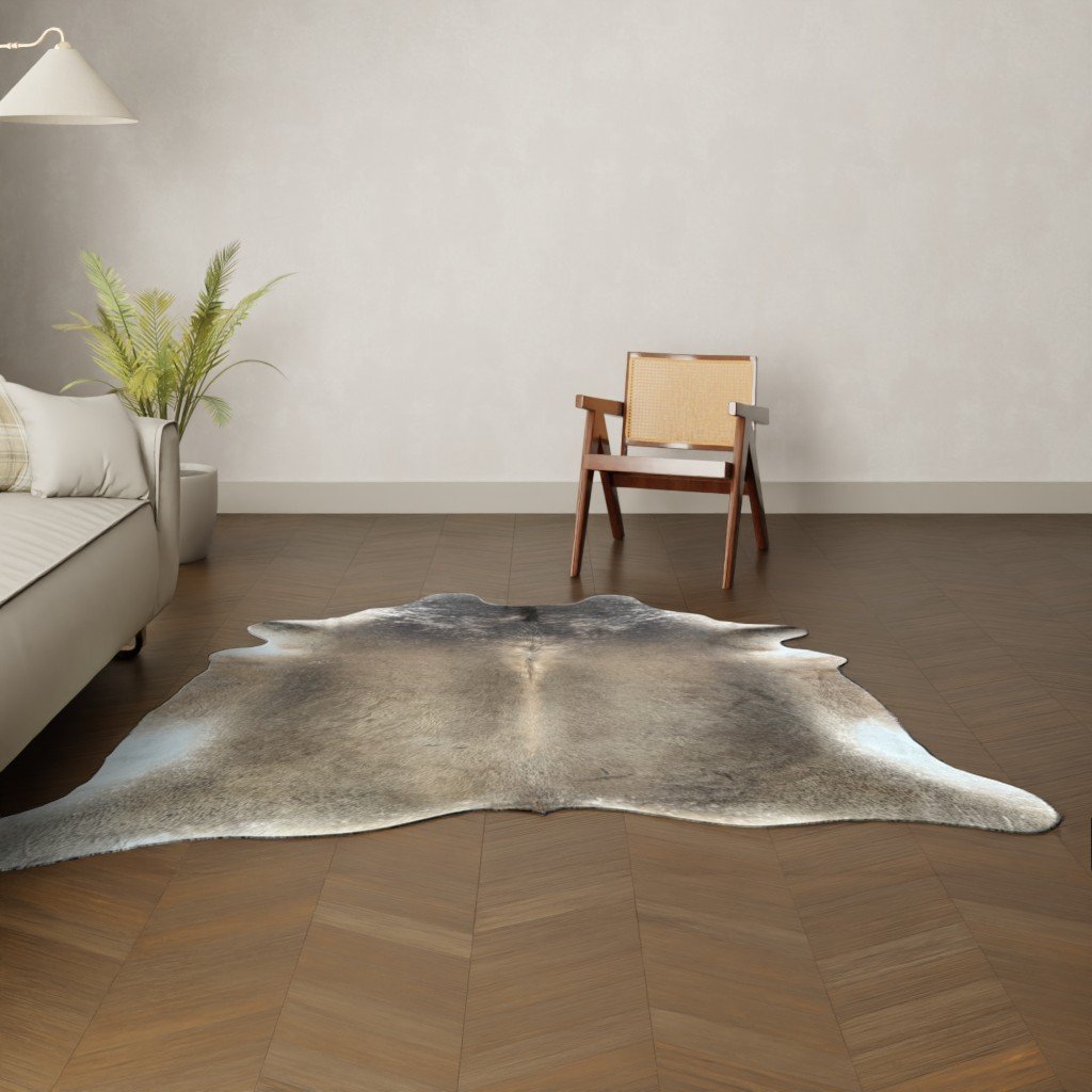 Natürliches Rinderfell natürlich 220x190 cm Nahaufnahme Fell-Muster