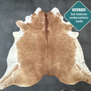 Kuhfell Teppich cognac Detailansicht natürliche Zeichnung