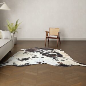 Natürliches Rinderfell Tricolor 230x210 cm Nahaufnahme Fell-Muster