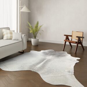 Echtes Kuhfell grau schwarz 260x240 cm Riesig - Natürliches Rinderfell