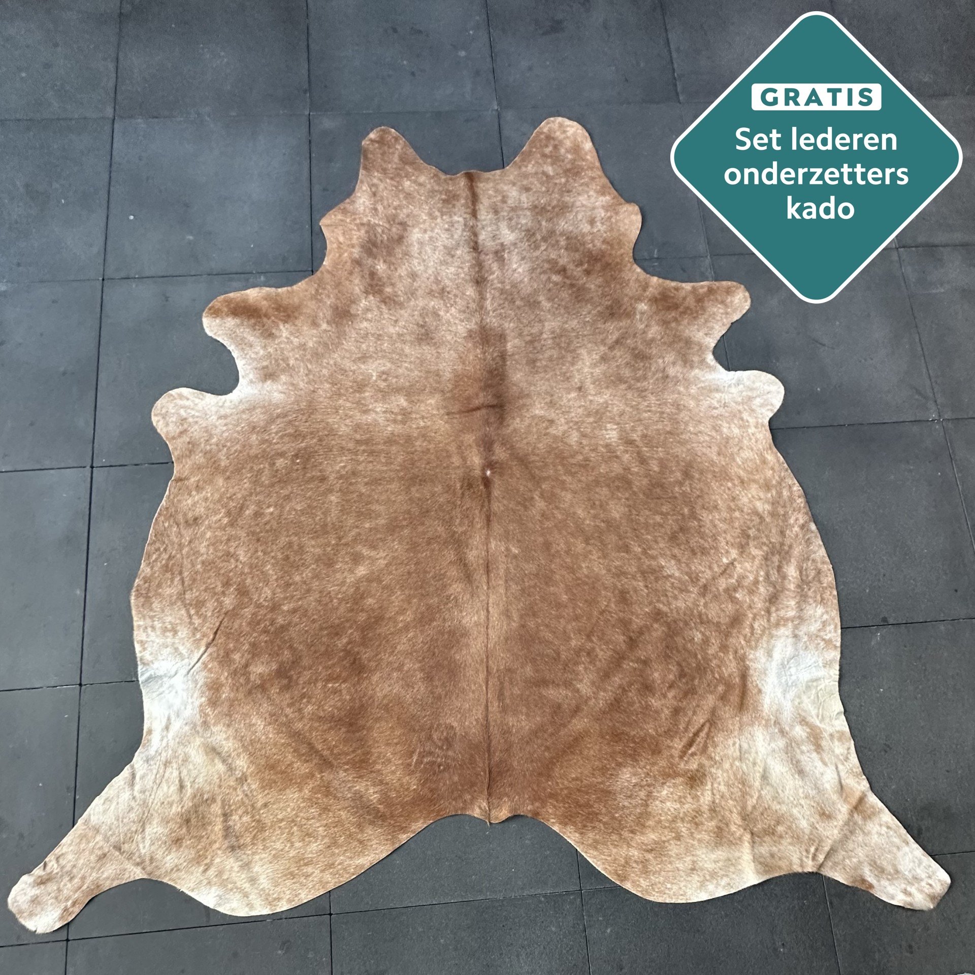 Kuhfell Teppich camel Detailansicht natürliche Zeichnung