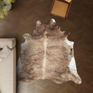 Echtes Rinderfell gestromt Rückseite und Verarbeitung