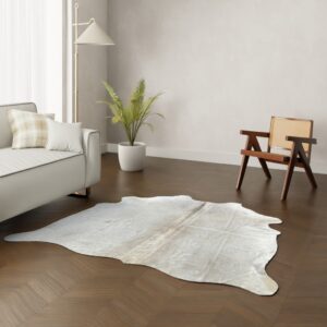 Echtes Kuhfell Champagner grau 200x200 cm Klein - Natürliches Rinderfell