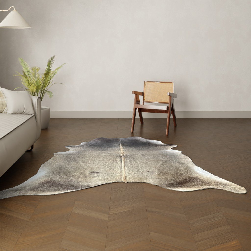 Natürliches Rinderfell natürlich 220x200 cm Nahaufnahme Fell-Muster