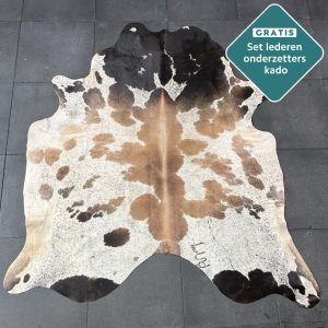 Kuhfell Teppich Tricolor Detailansicht natürliche Zeichnung