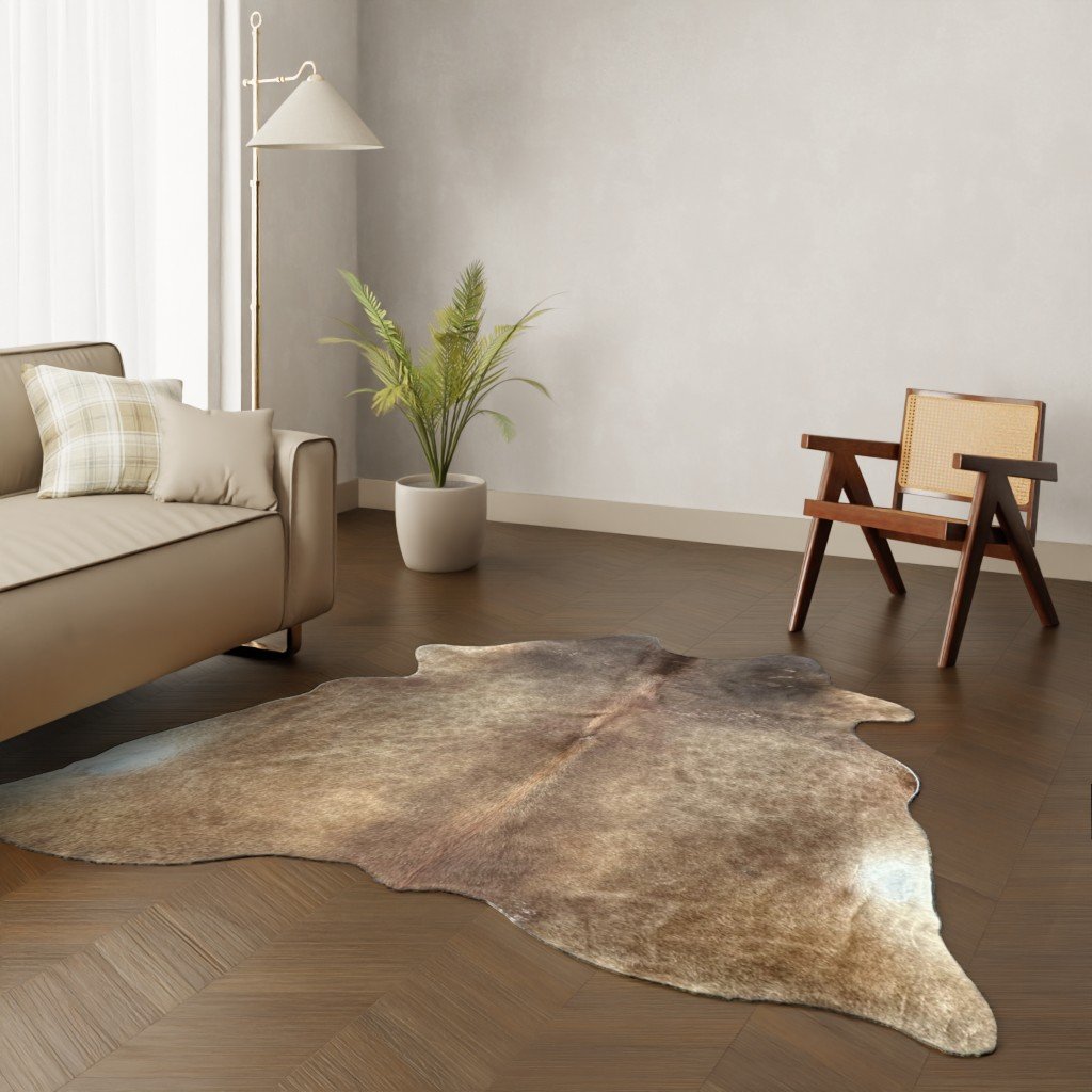 Echtes Kuhfell braun 230x210 cm Spezial - Natürliches Rinderfell