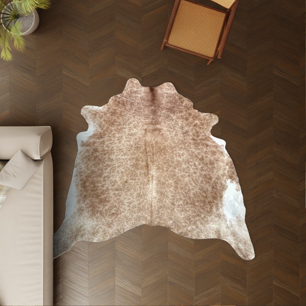 Kuhfell camel 230x210 cm als Wohnzimmer Teppich