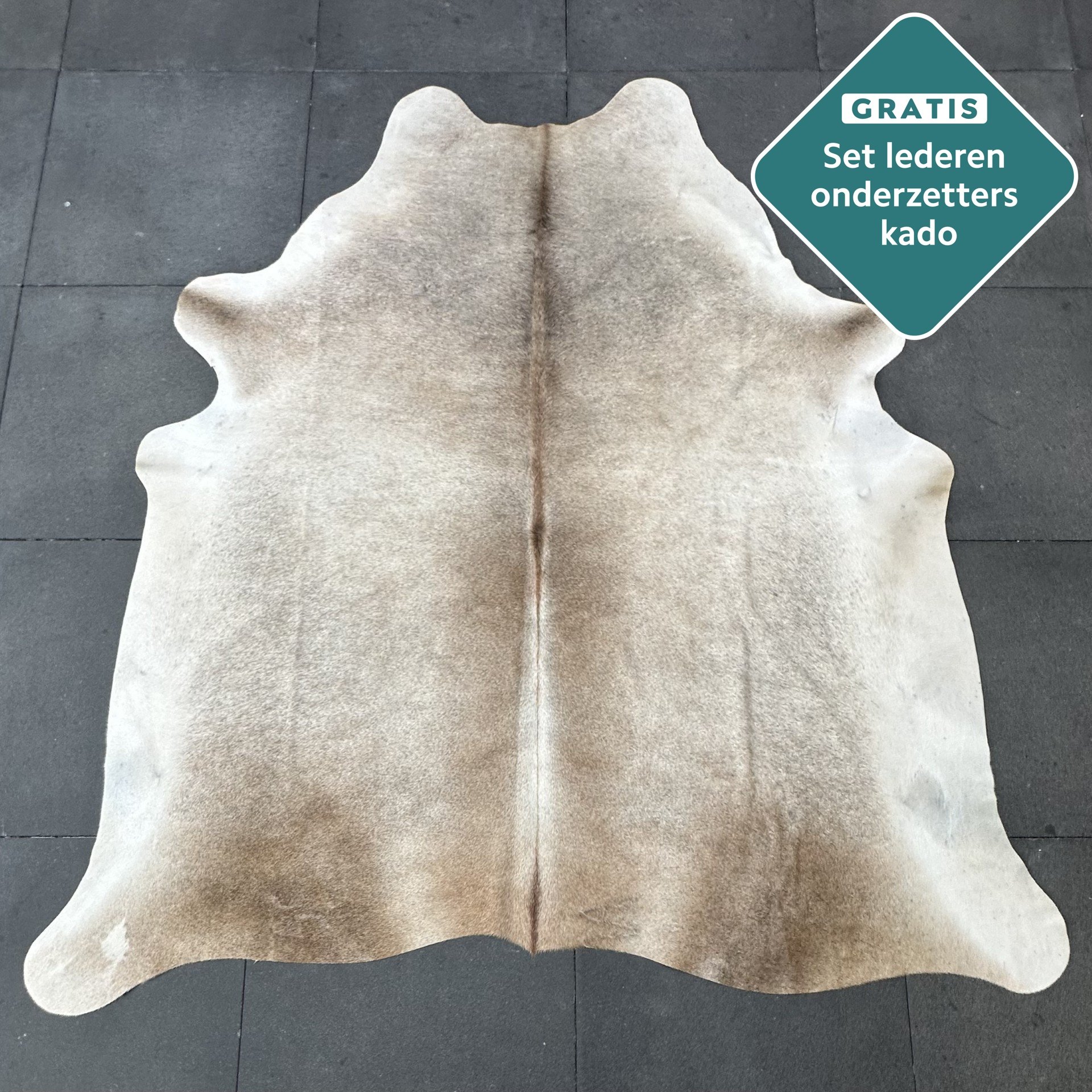 Kuhfell Teppich sandfarben Detailansicht natürliche Zeichnung