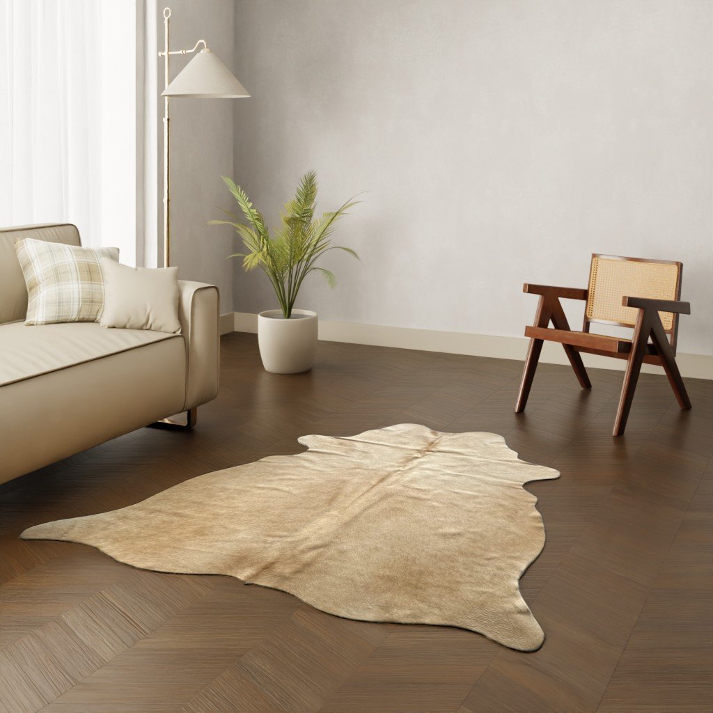 Echtes Kuhfell cognac 180x140 cm - Natürliches Rinderfell