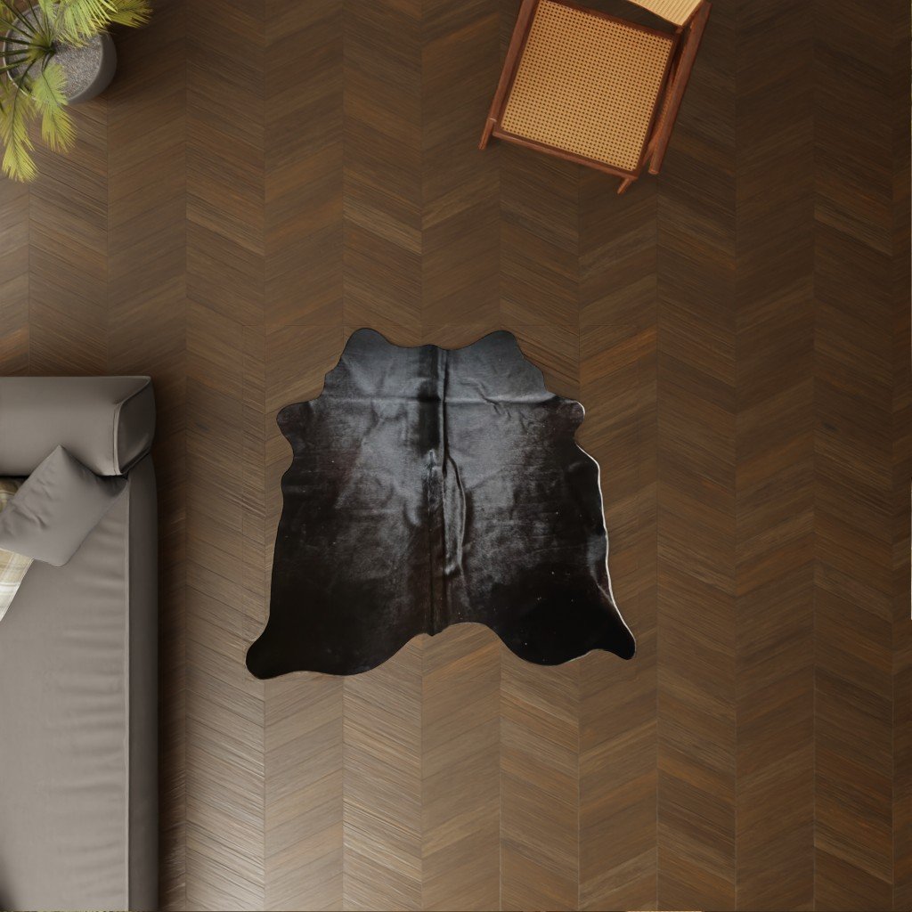 Echtes Mini Kuhfell coffee als Dekoration