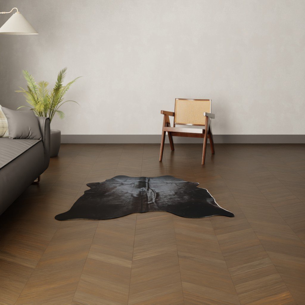 Kalbsfell coffee Nahaufnahme Muster und Textur