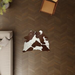 Echtes Mini Kuhfell braun-weiss gefleckt als Dekoration