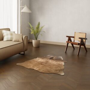 Mini Kuhfell braun 150x130 cm - Echtes kleines Rinderfell