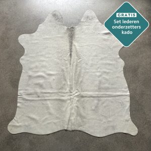 Kleines Kuhfell Teppich grau Detailansicht