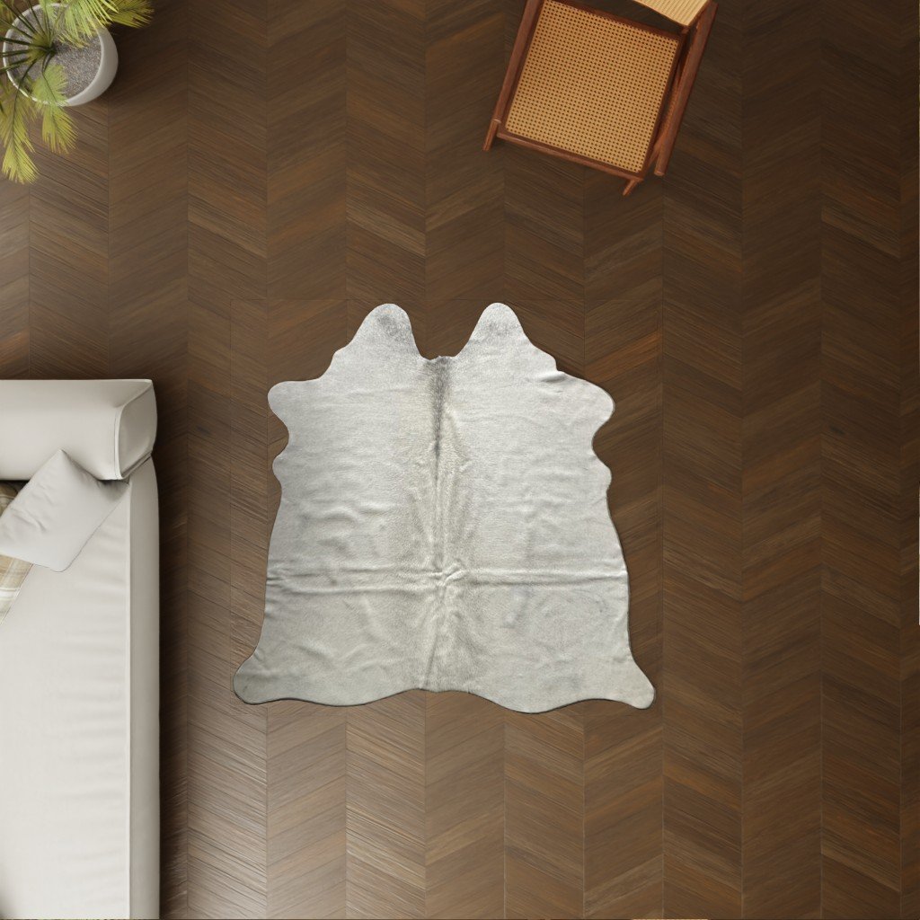 Echtes Mini Kuhfell grau als Dekoration