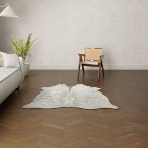 Kalbsfell grau Nahaufnahme Muster und Textur