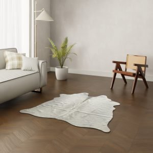 Mini Kuhfell grau 150x130 cm - Echtes kleines Rinderfell