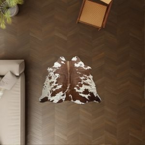 Echtes Mini Kuhfell braun-weiss gefleckt als Dekoration