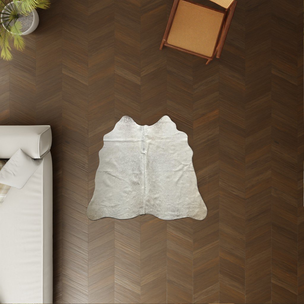 Echtes Mini Kuhfell grau als Dekoration