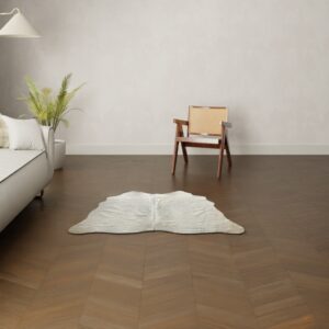 Kalbsfell grau Nahaufnahme Muster und Textur