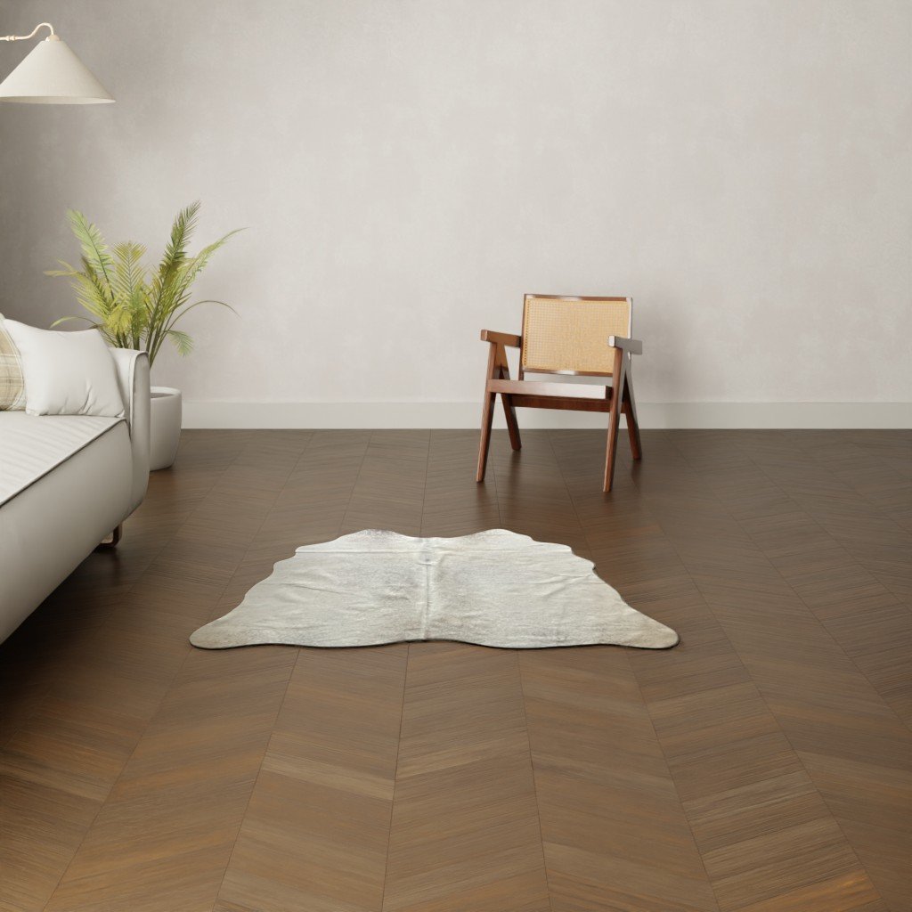 Kalbsfell grau Nahaufnahme Muster und Textur