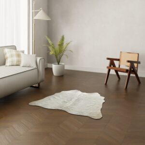 Mini Kuhfell grau 130x130 cm - Echtes kleines Rinderfell