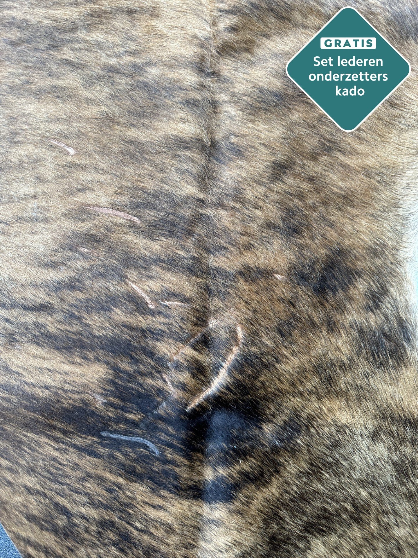 Kuhfell Teppich braun Detailansicht natürliche Zeichnung