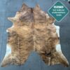 Echtes Kuhfell braun 220x200 cm XL groß - Natürliches Rinderfell Narben