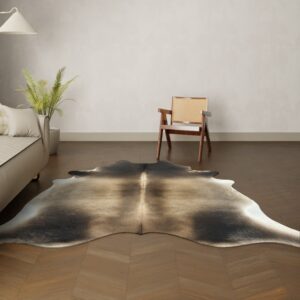 Natürliches Rinderfell natürlich 240x190 cm Nahaufnahme Fell-Muster