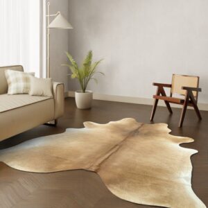 Echtes Kuhfell cognac 260x210 cm Riesig - Natürliches Rinderfell