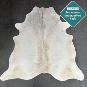 Kuhfell Teppich gebrochen weiss Detailansicht natürliche Zeichnung