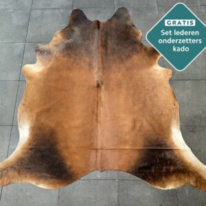 Kuhfell Teppich warmbraun Detailansicht natürliche Zeichnung