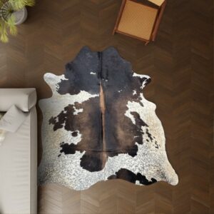 Kuhfell Tricolor 230x180 cm als Wohnzimmer Teppich