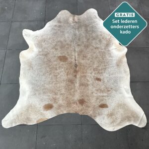 Kuhfell Teppich Champagner grau Detailansicht natürliche Zeichnung