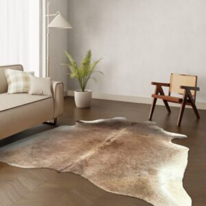 Echtes Kuhfell braun 240x200 cm XL Extra groß - Natürliches Rinderfell