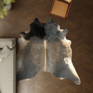 Kuhfell dunkelbraun 250x220 cm Riesig als Wohnzimmer Teppich